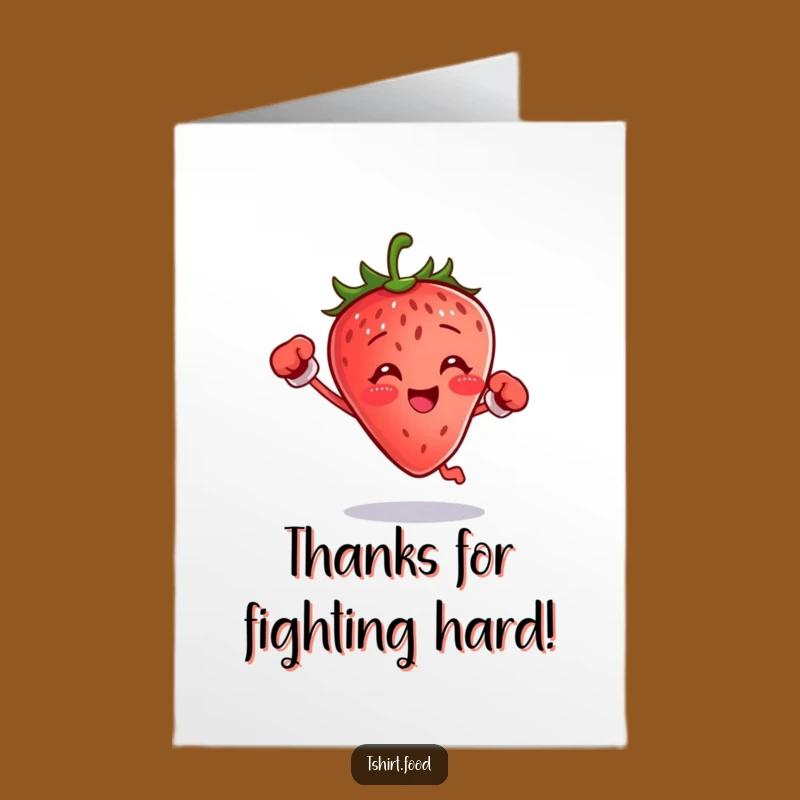 Free Printable Thank You Card: Super Strawberry Boxer, Downloadable Greeting for Your MVP