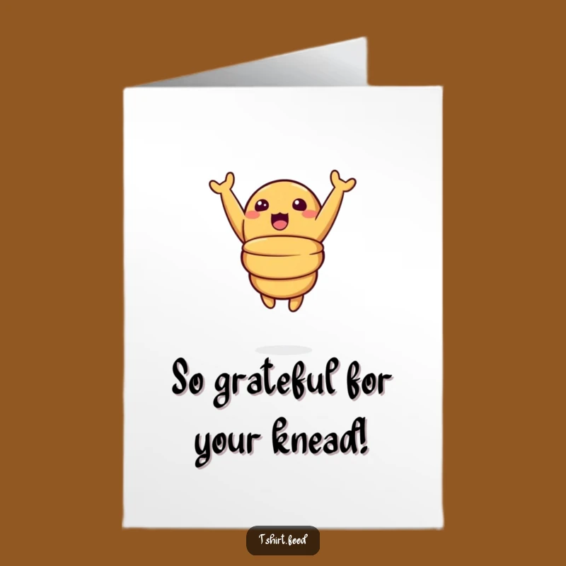 Free Printable Thank You Card: Surprised Croissant Leaping Funny Downloadable Gift