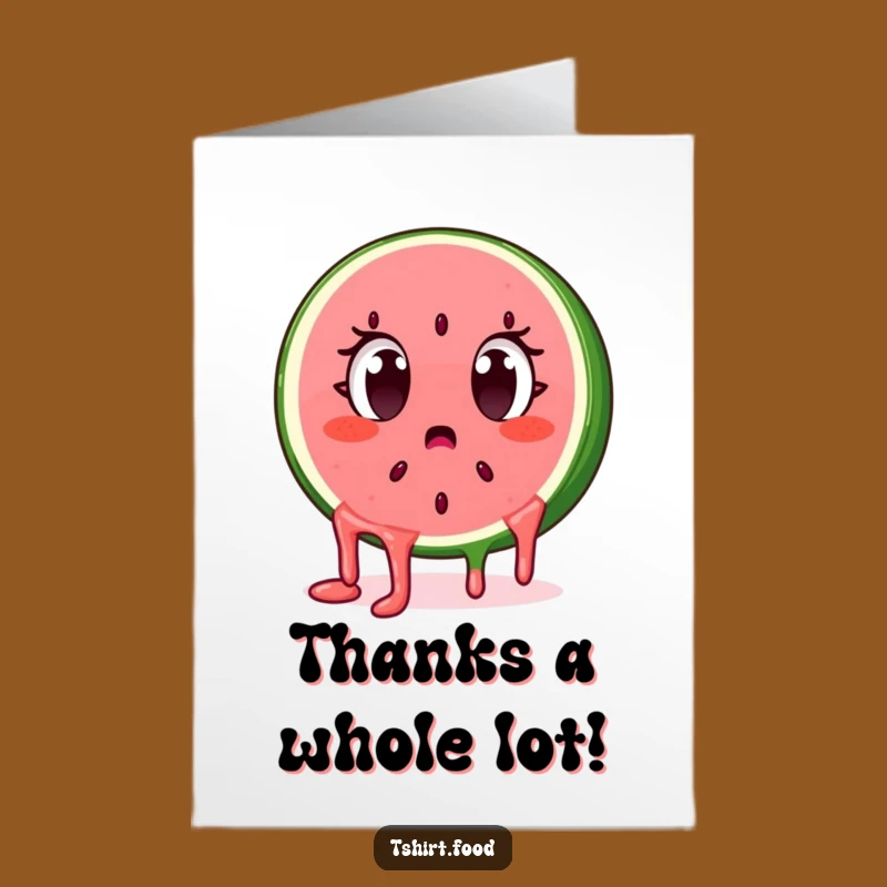 Free Printable Thank You Card: Watermelon Surprise, Funny Gratitude Download