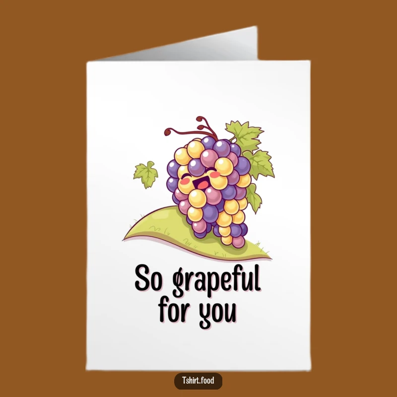 Free Printable Thank You Card: Giggling Grapes Roll Thanks to You!