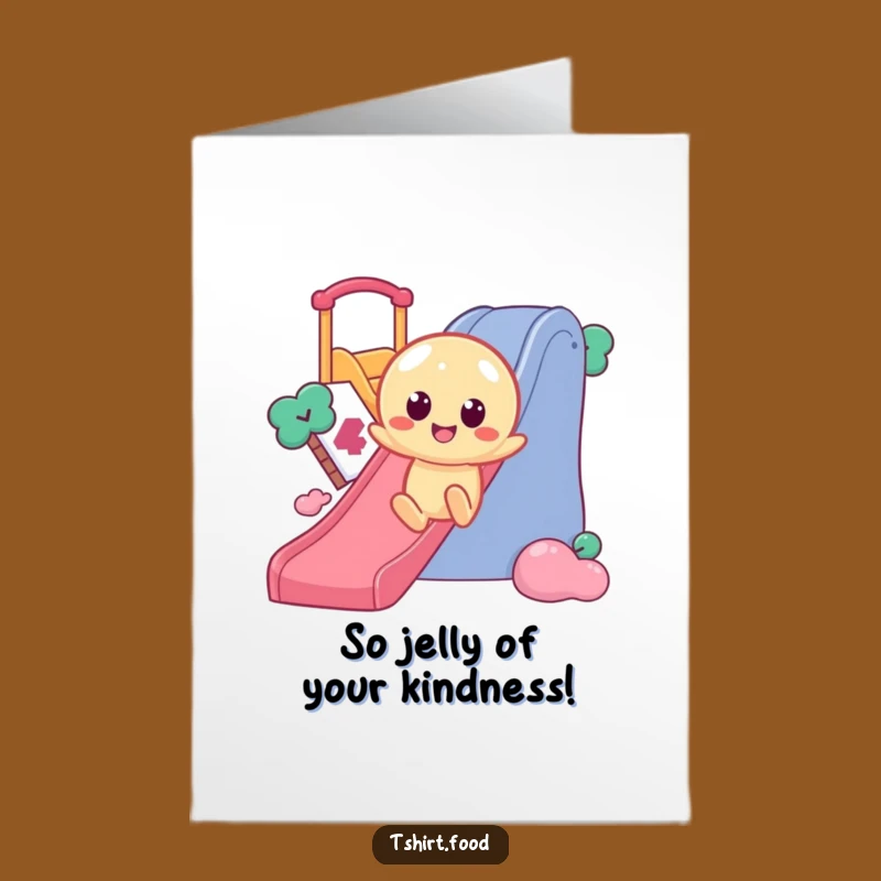 Free Printable Wobbly Jelly Slide Thank You Card - Downloadable Appreciation Gift
