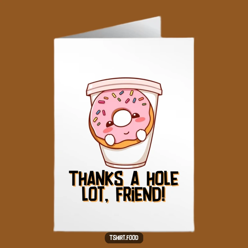 Free Printable Shy Donut Thank You Card: Funny Downloadable for Bashful Gratitude