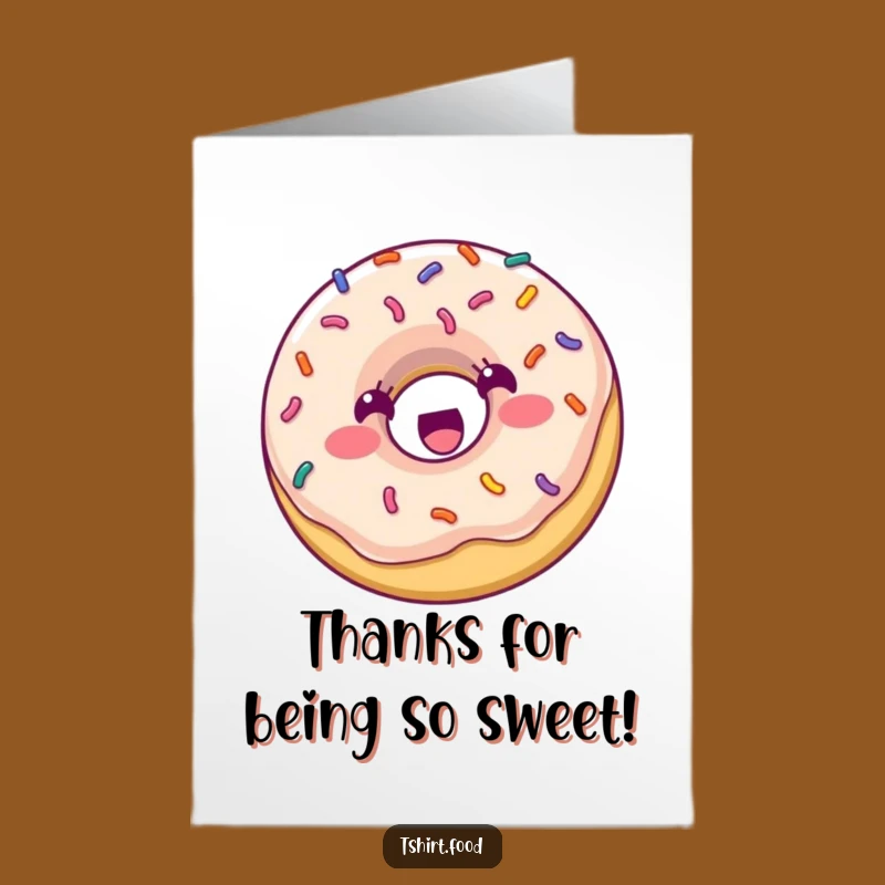 Free Printable Thank You Card: Bouncing Donut Thanks! Sweet &amp; Funny Gratitude - Print Now!
