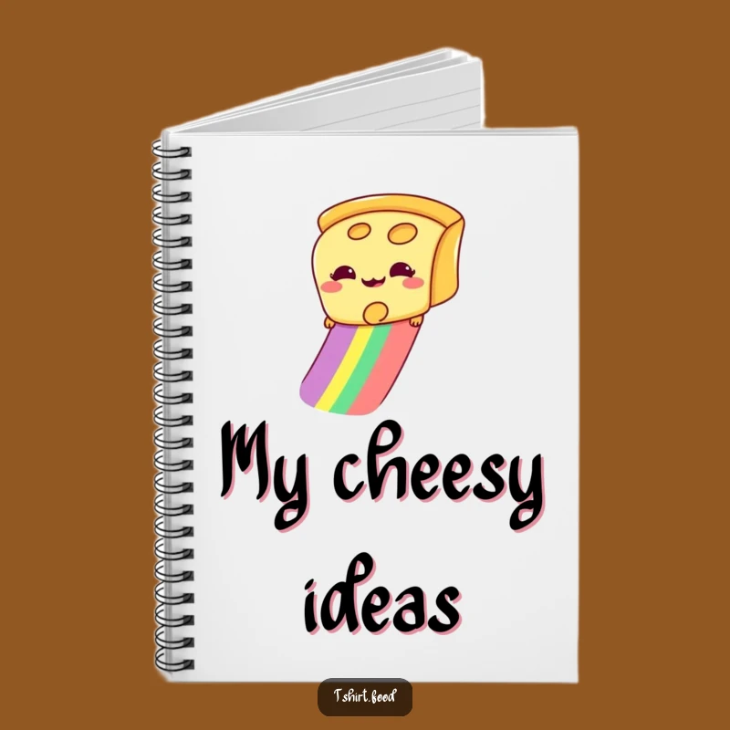 Funny Cheese Slice Notebook: Journal Your Rainbow Rides, Giddy Gift!