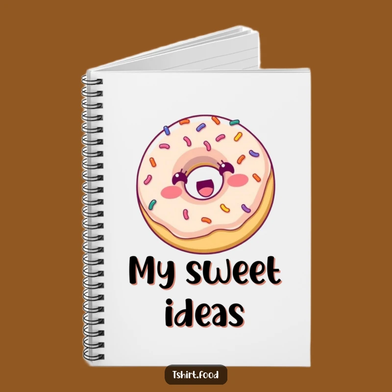 Funny Donut Bouncing Notebook: Sweet Sprinkle Character, Humorous Journal