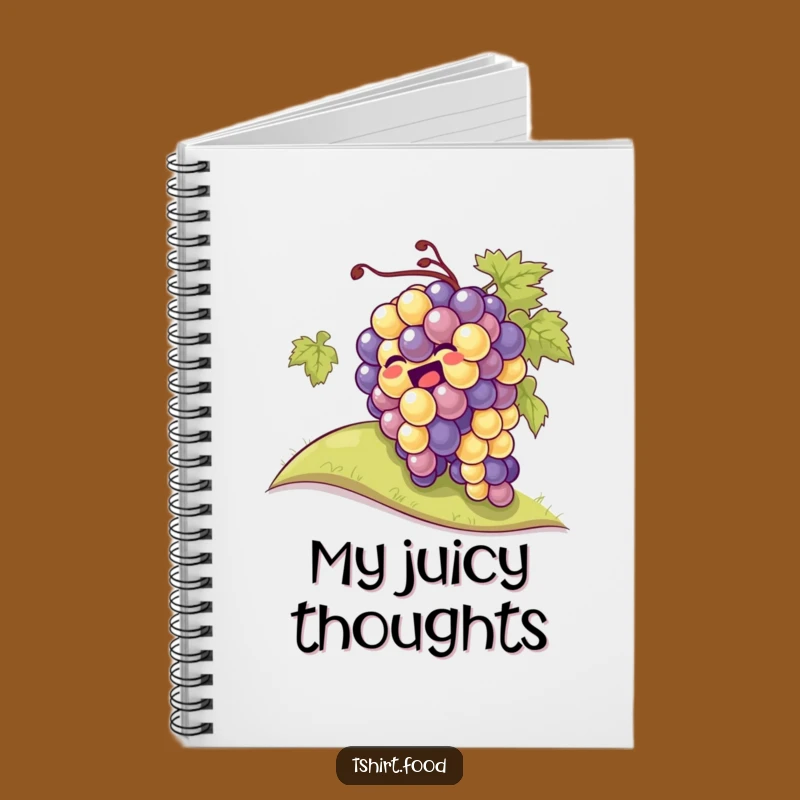 Funny Giggling Grapes Rolling Hill Notebook: Jot Down Fun