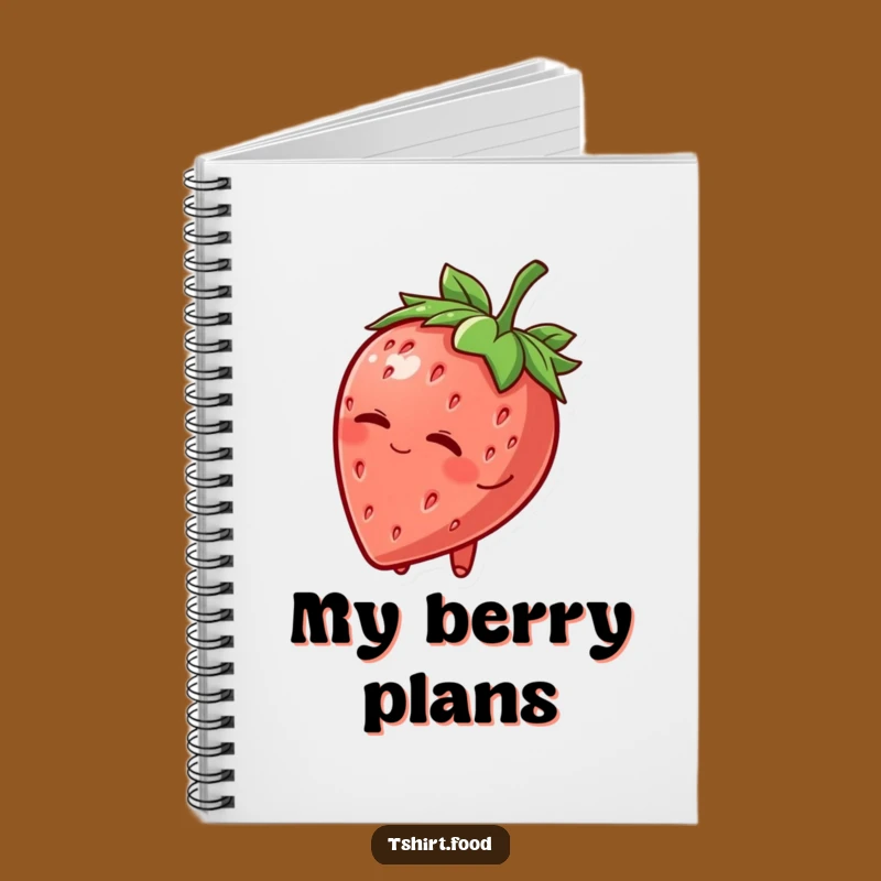 Funny Strawberry Hat Wink Notebook: Charming Fruit Character, Humorous Journal