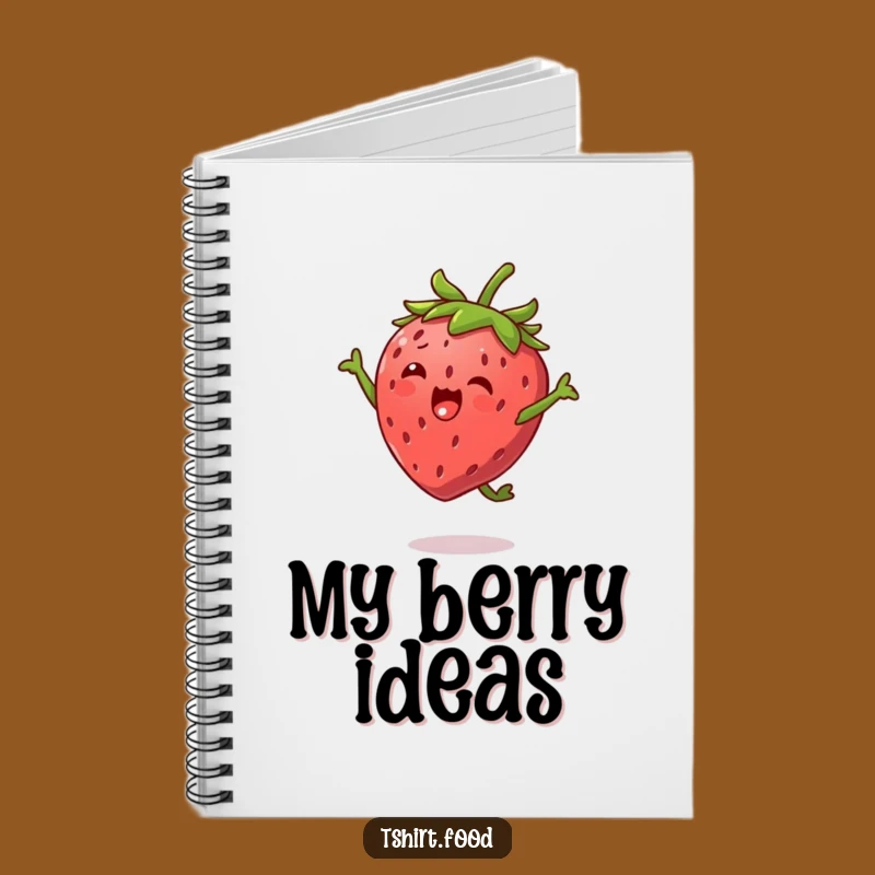 Funny Strawberry Jump Notebook: Jot Down Ideas with This Happy Character