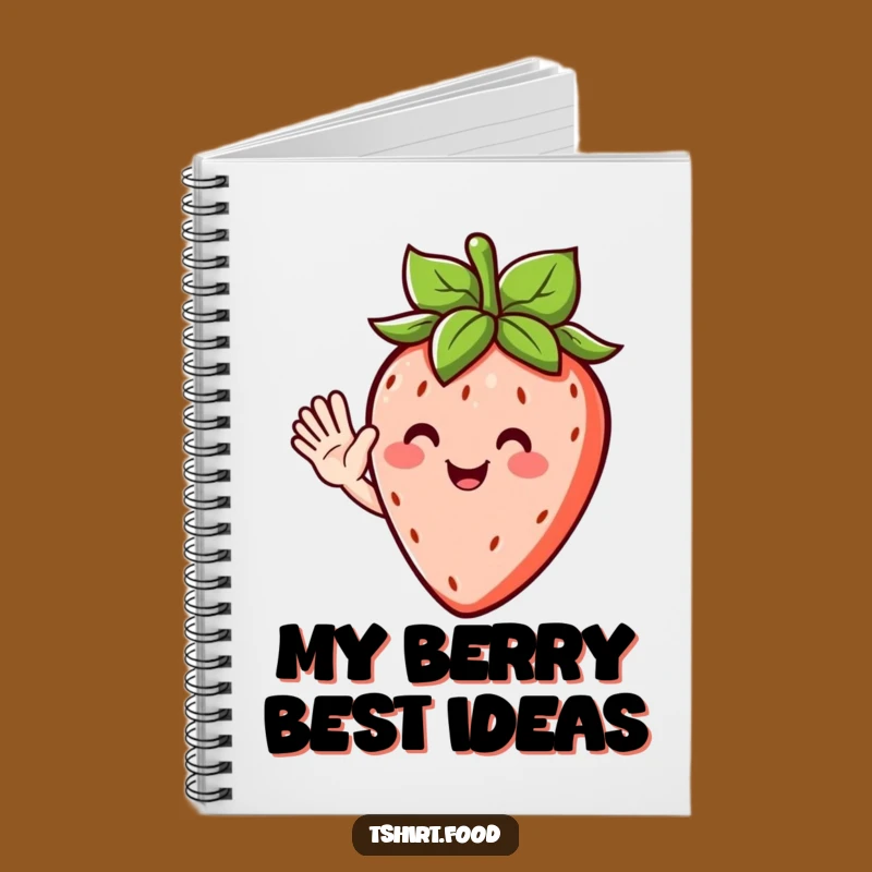 Funny Strawberry Wave Notebook - Jot Down Notes with This Happy Fruit
