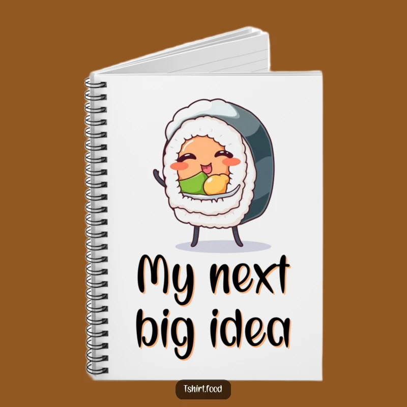 Funny Winking Sushi Roll Notebook - Hilarious Journal for Foodie Ideas