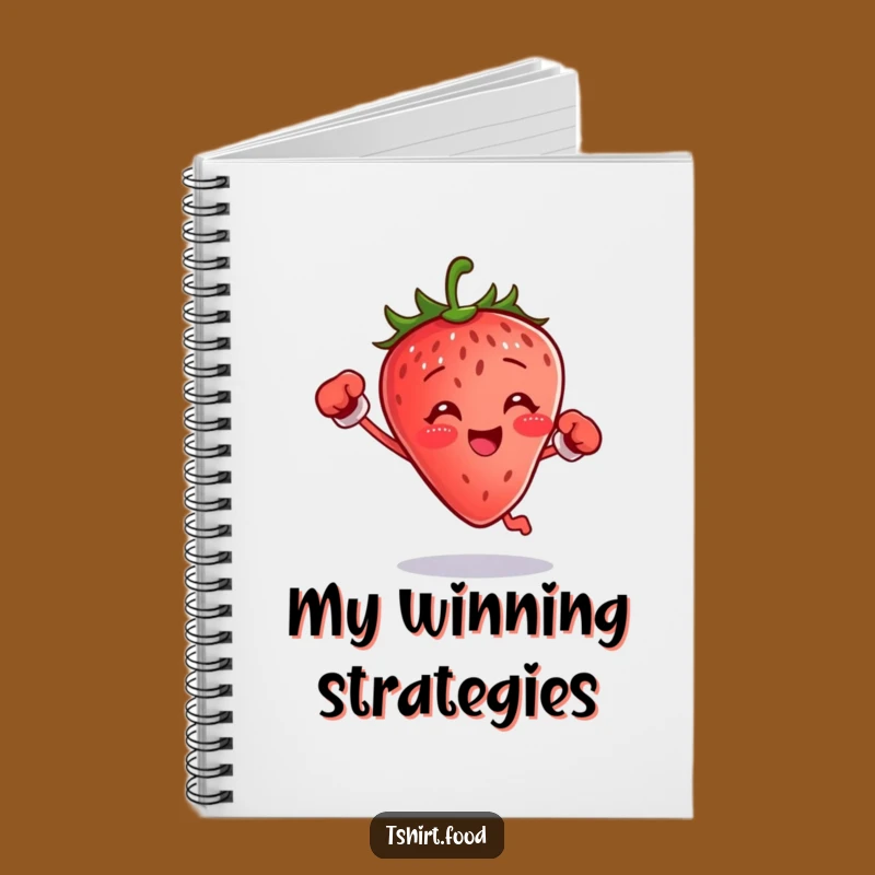 Funny Boxing Strawberry Notebook: Jumping Fighter Journal, Gift