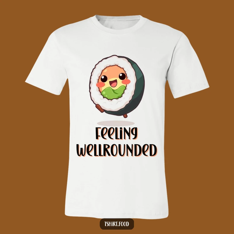 Funny Sushi Roll Cartwheel T-Shirt: Wearable Fun for Sushi Enthusiasts