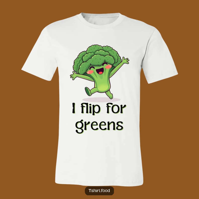 Funny Broccoli Cartwheel T-Shirt: Veggie's Active Joy - Cool Funny Gift