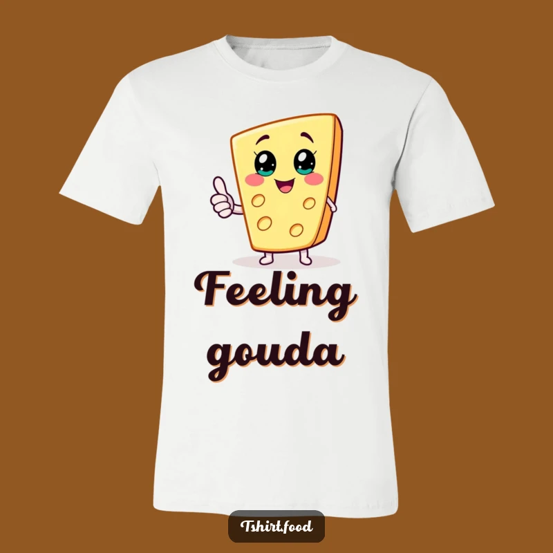 Funny Cheese Wedge T-Shirt, Thumbs Up Joy, Eat Cheese Gift