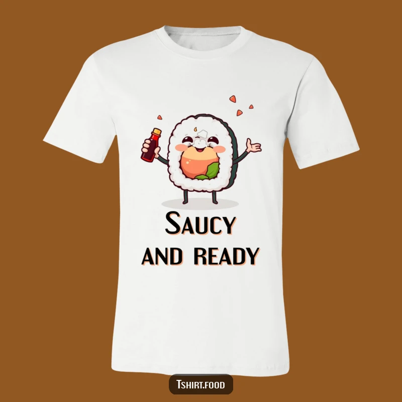 Funny Joyful Sushi T-Shirt: Wear Your Love for Food with Humorous Flair