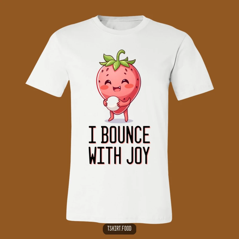 Funny Strawberry Ball T-Shirt: Fruity Character's Playtime - Cool Funny Gift