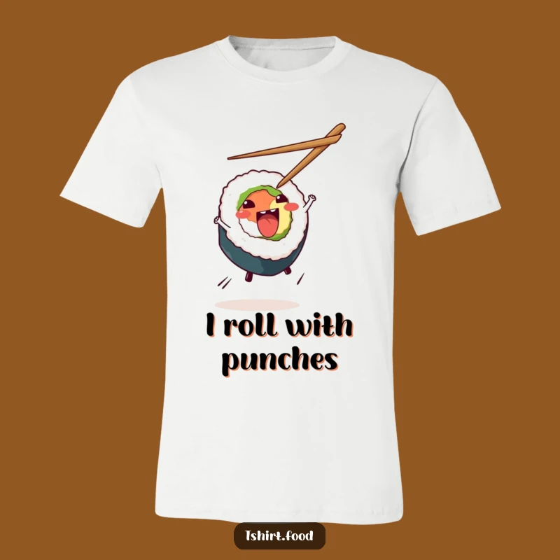 Funny Sushi Cartwheel T-Shirt - Playful Apparel for Foodies and a Great Gift