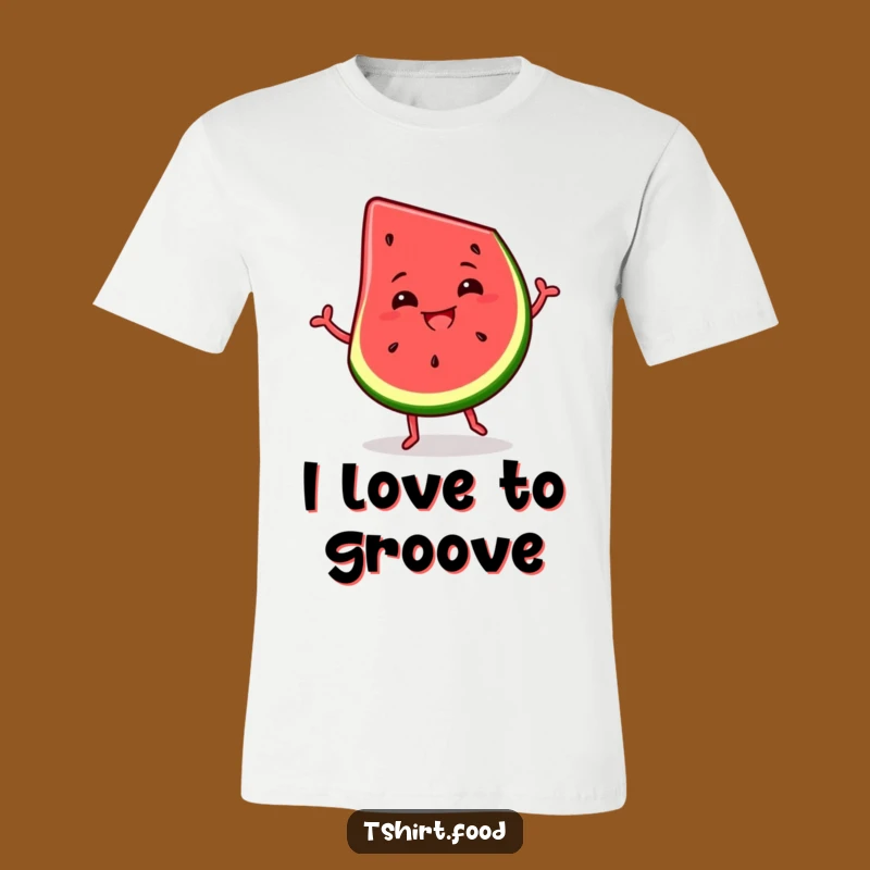 Funny Watermelon Slice T-Shirt: Dancing Fruit with Silly Grin, Hilarious Summer Tee!