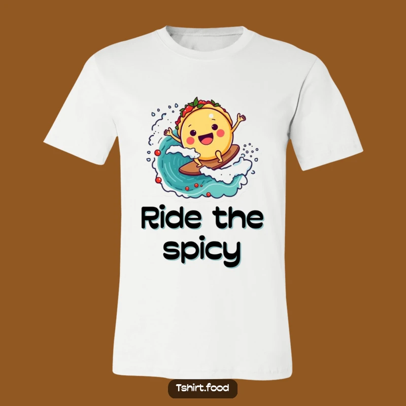 Funny Taco Surfer T-Shirt - Joyful Mexican Foodie Graphic Tee Gift