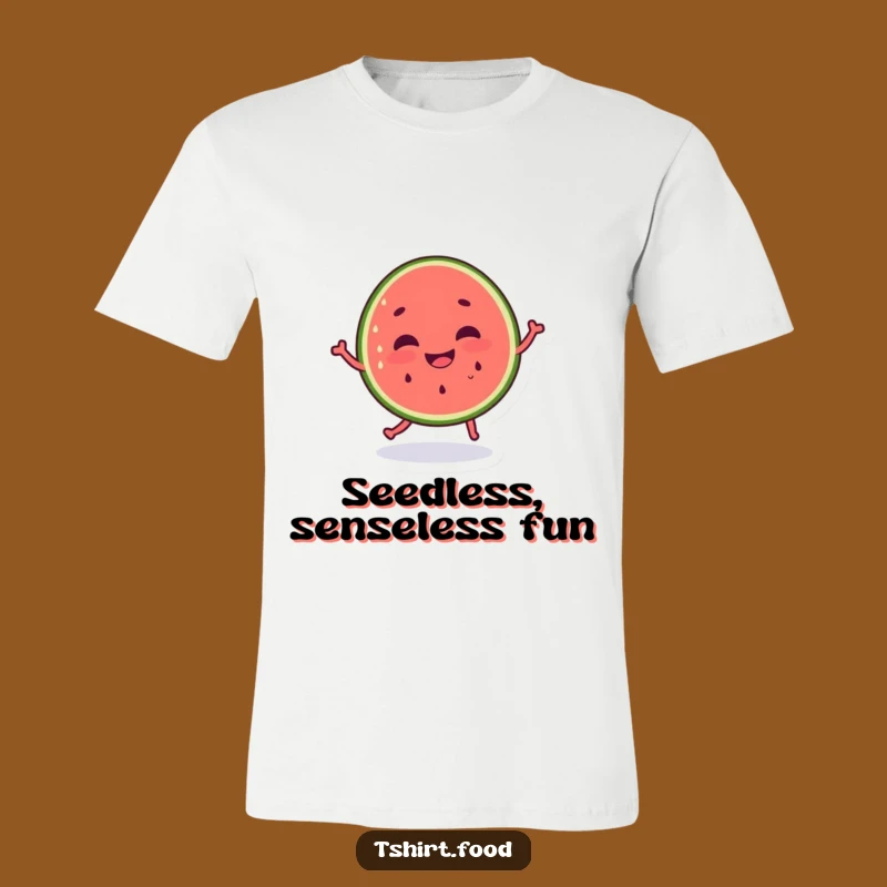 Funny Dancing Watermelon T-Shirt with Silly Grin, Great Humorous Gift