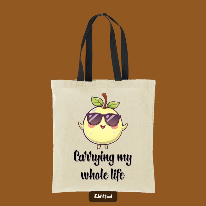 Funny Winking Plum Sunglasses Balancing Tote Bag: Chic & Cool