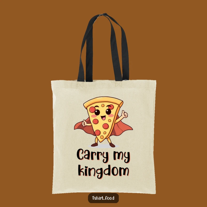 Funny Hero Pizza Slice Tote Bag: Carry Your Essentials Like a Champion