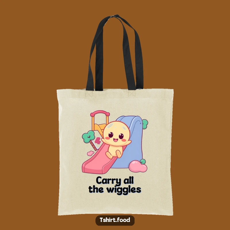 Funny Jelly Slide Tote Bag: Carry Your Enthusiasm with This Wobbly Character