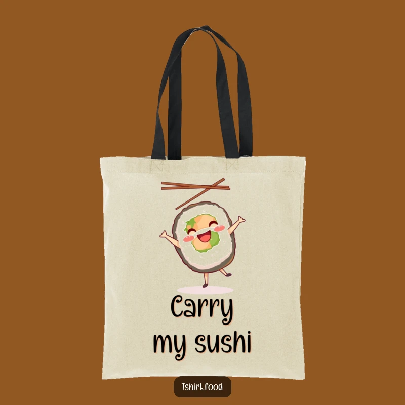Funny Sushi Cartwheel Tote Bag: Carry Your Fun On The Go!