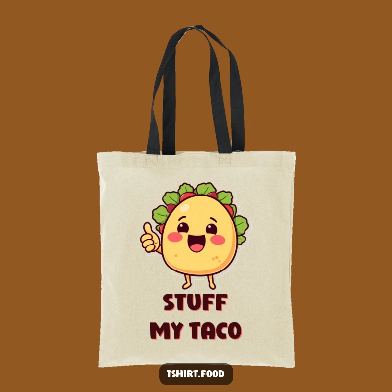 Funny Taco Fiesta Tote Bag: Thumbs Up Taco, Stylish and Funny Gift for Shoppers